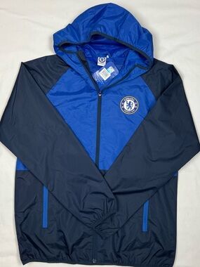 Chelsea FC Football Club Full zip Shower Jacket Soccer Men’s Large